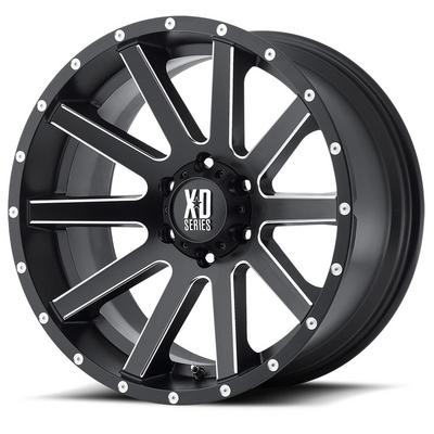 KMC XD Series XD818 Heist Satin Black Milled Wheels
